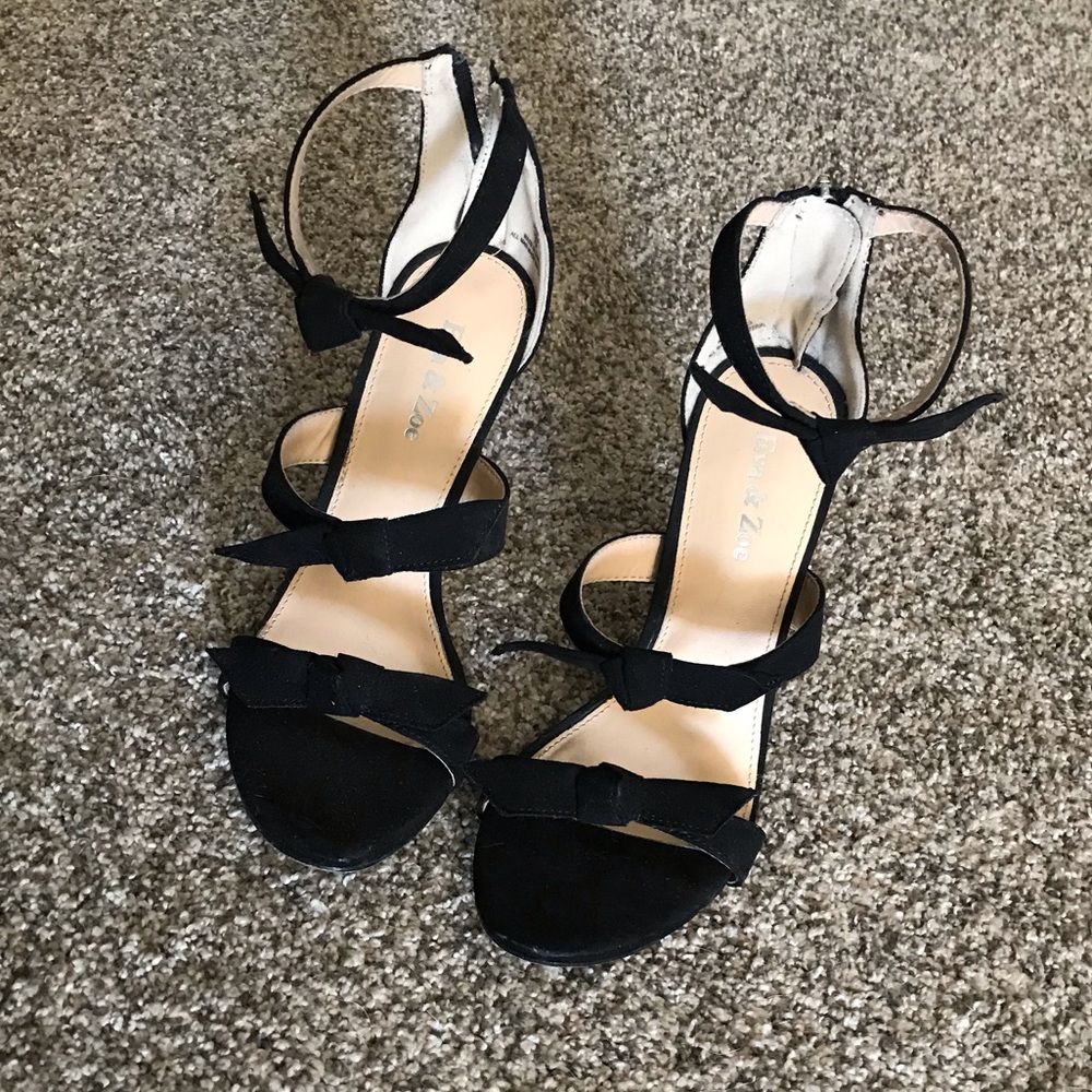 Strappy 4” Black High Heels
